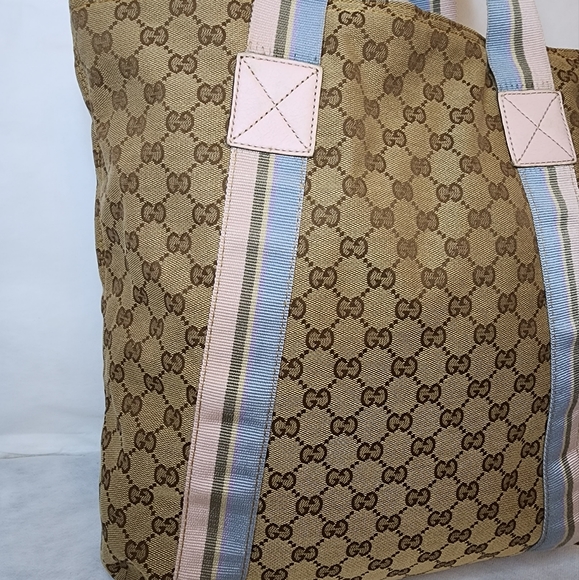 ✨️GUCCI GG Canvas Web Tote Bag - Picture 7 of 15